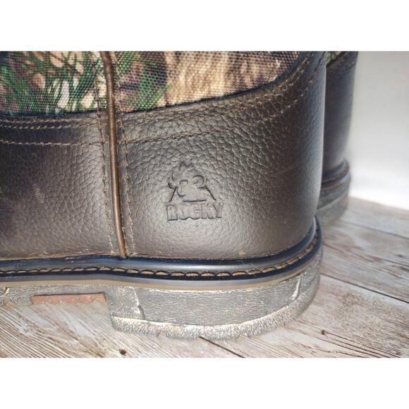 Rocky Cowboy Boots Camo Youth Size 5 Some Minor Flaws VGUC - Picture 6 of 15